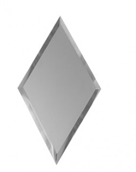 Зеркальная плитка вытянутый ромб серебро 300х510 мм